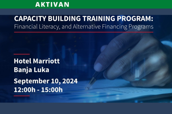 CAPACITY BUILDING TRAINING PROGRAM: Financial Literacy, and Alternative Financing Programs